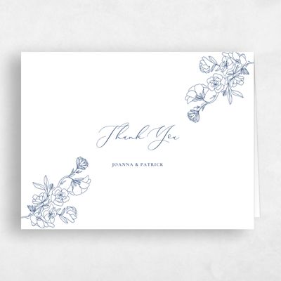 White Floral Wedding Thank You - Abelli Landscape