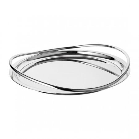 Christofle Silver Plated Round Serving Tray, Large