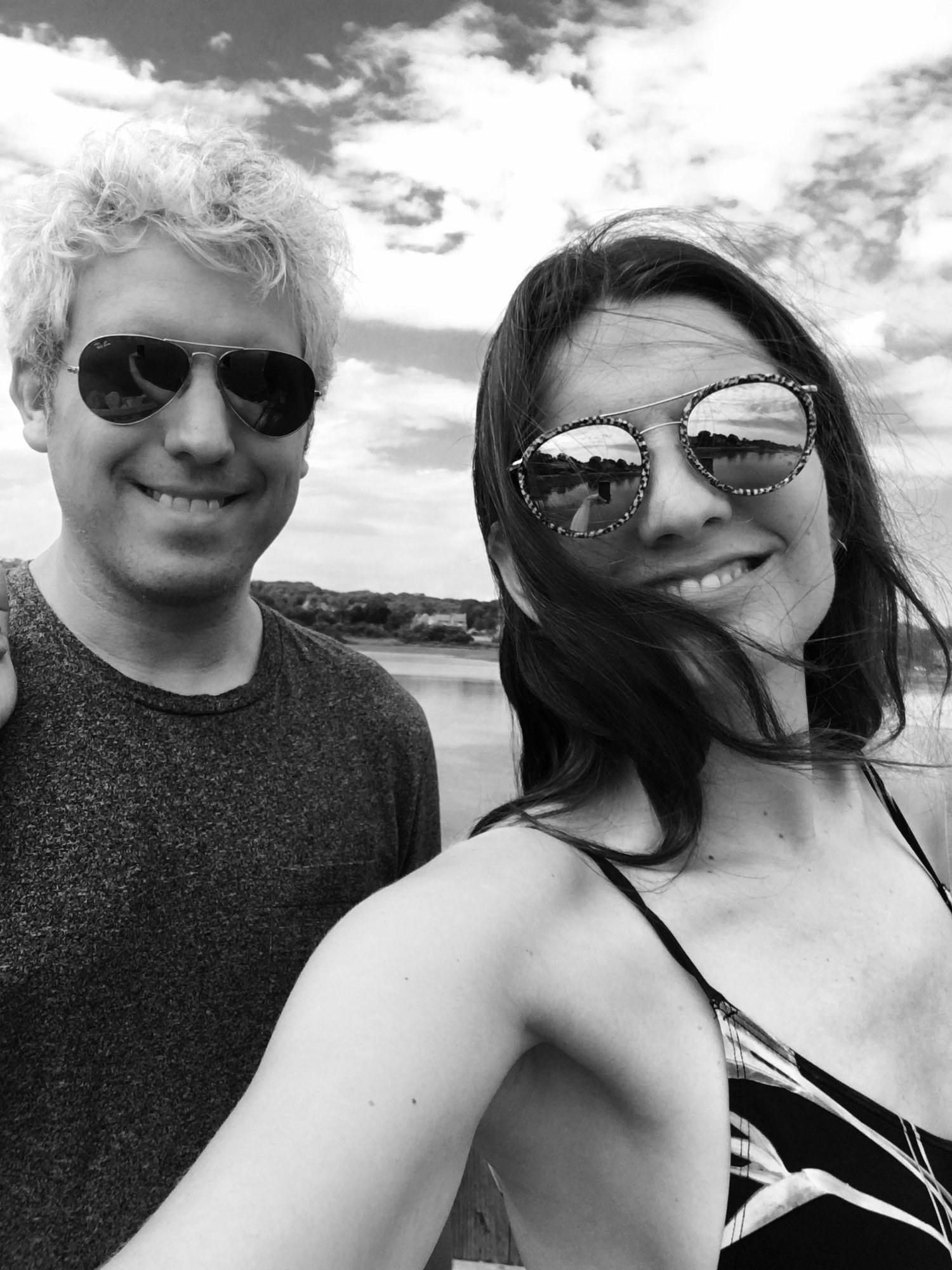 this was taken in Gloucester, MA. Jared nearly got beaten up for wearing a Yankee hat.