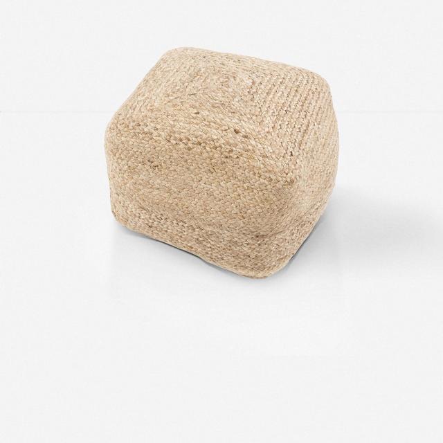 Patan Square Pouf, Natural