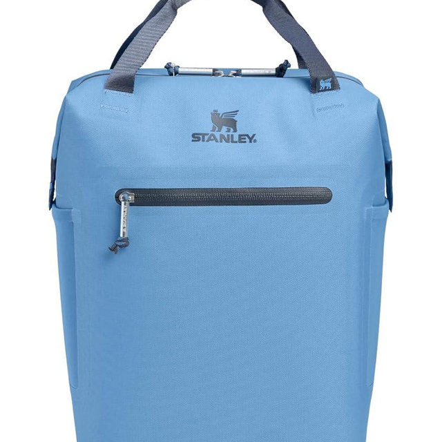 Stanley All Day Madeleine Mini Backpack Soft Cooler 14 Quarts | 20 Can Cooler with Handle and Shoulder Straps | Stays Cold for Hours | Insulated Travel Bag with Zipper | BPA-Free | Blue Sky