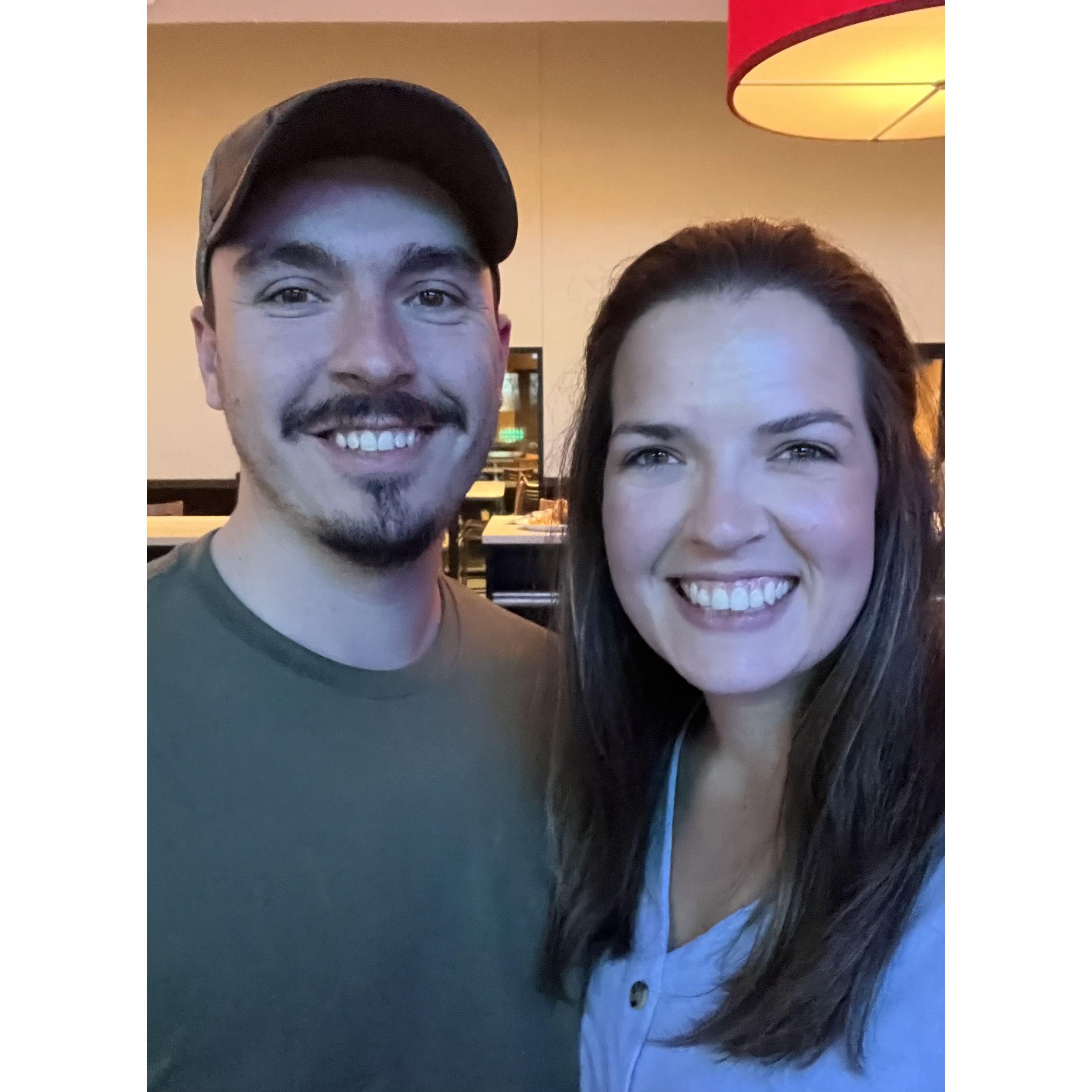 Where it all began! Our first photo we ever took together, after Kati whooped Will's butt bowling!