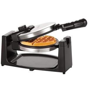 BELLA (13991) Classic Rotating Non-Stick Belgian Waffle Maker with Removeable Drip Tray & Folding Handle, Polished Stainless Steel