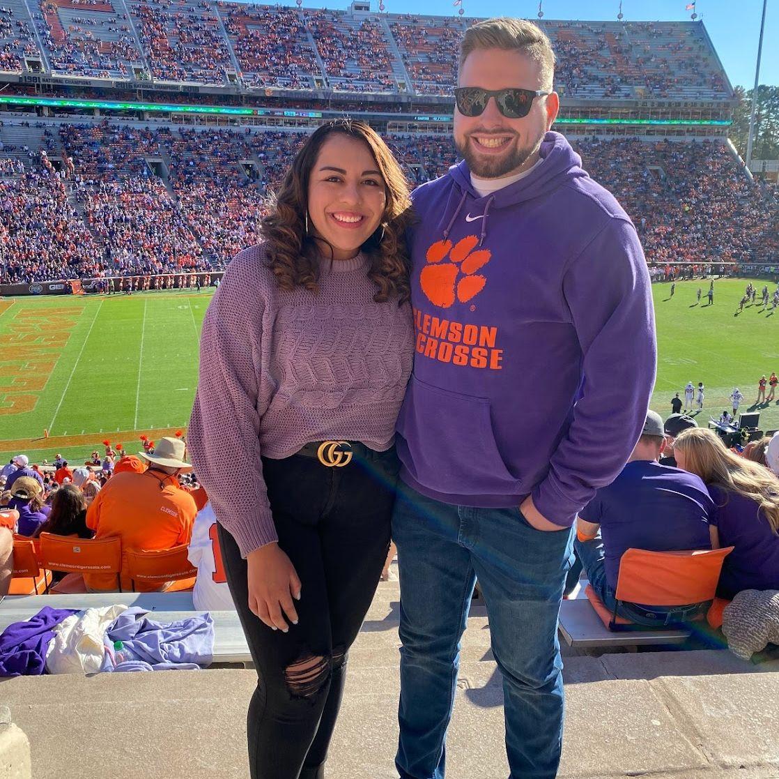Claudia's first Clemson game… and still undefeated in love.