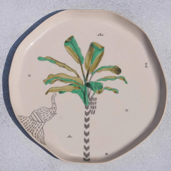 Ceylon Palm Stoneware Quarter Plate