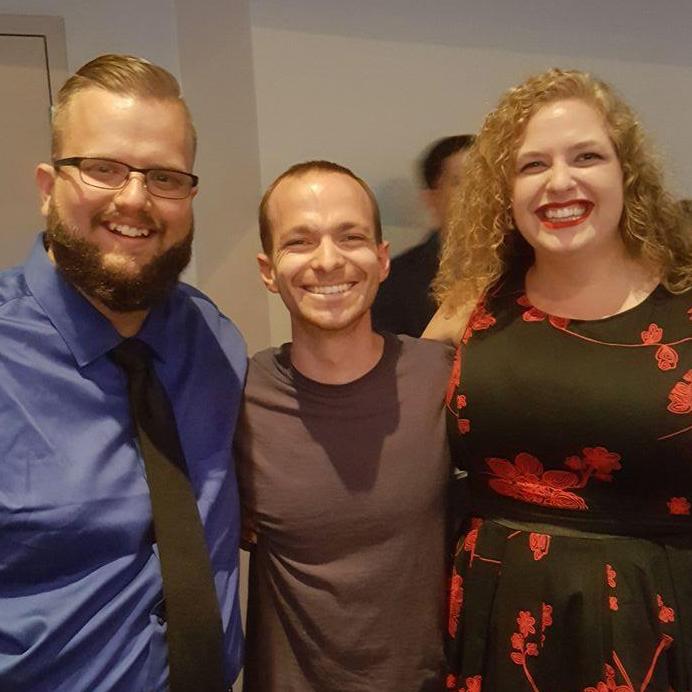The couple's first picture together as friends featuring the future best man!