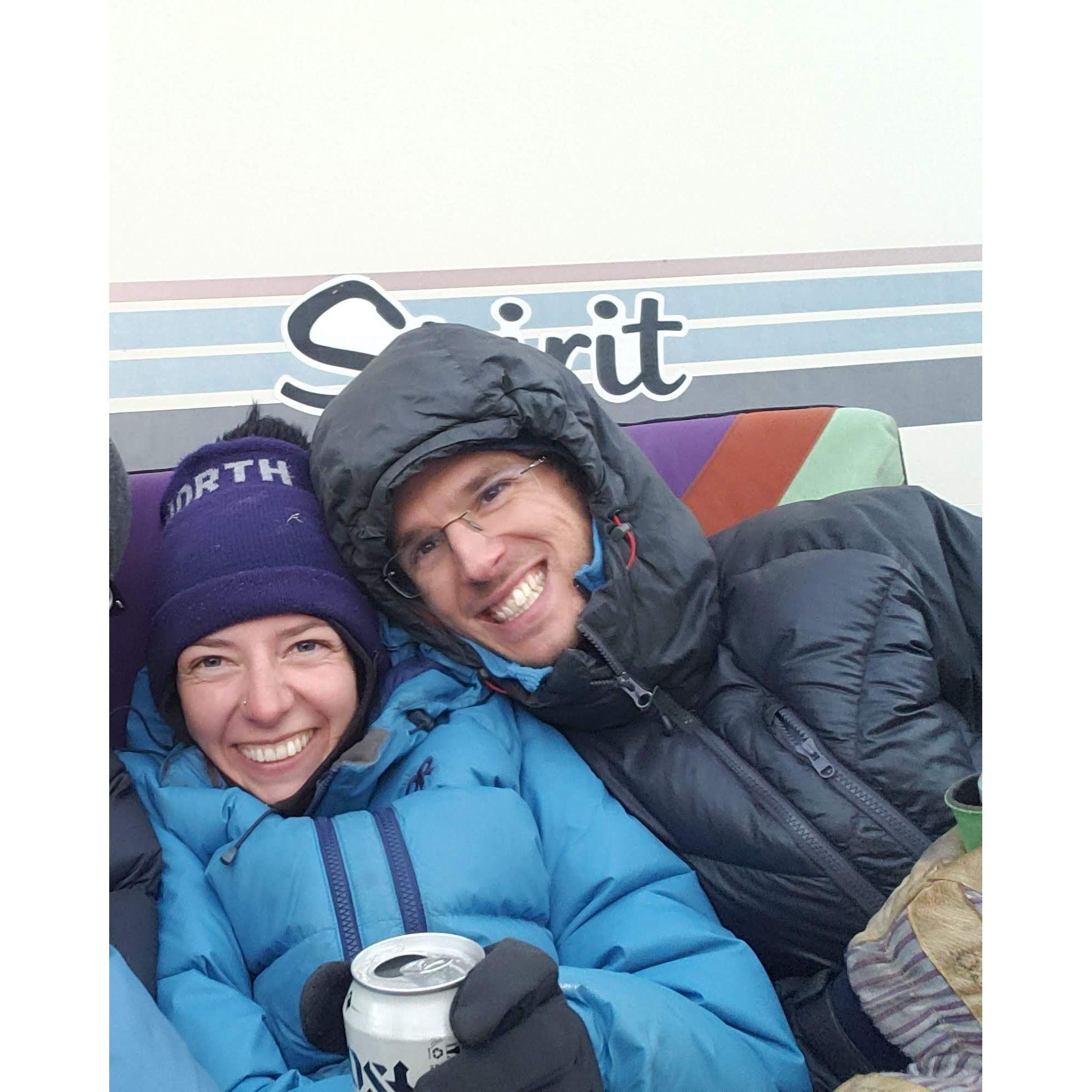 This is how cold it might be at our wedding. Bring a big jacket and be prepared for a range of conditions!