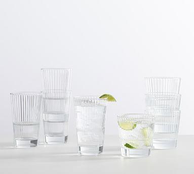 Astoria Optic Stackable Drinking Glasses - Set of 4 TALL