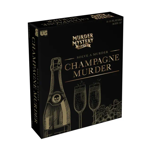 University Games Murder Mystery Party - The Champagne Murder Board Game: Problem Solving, 30-90 Min, 8+ Players