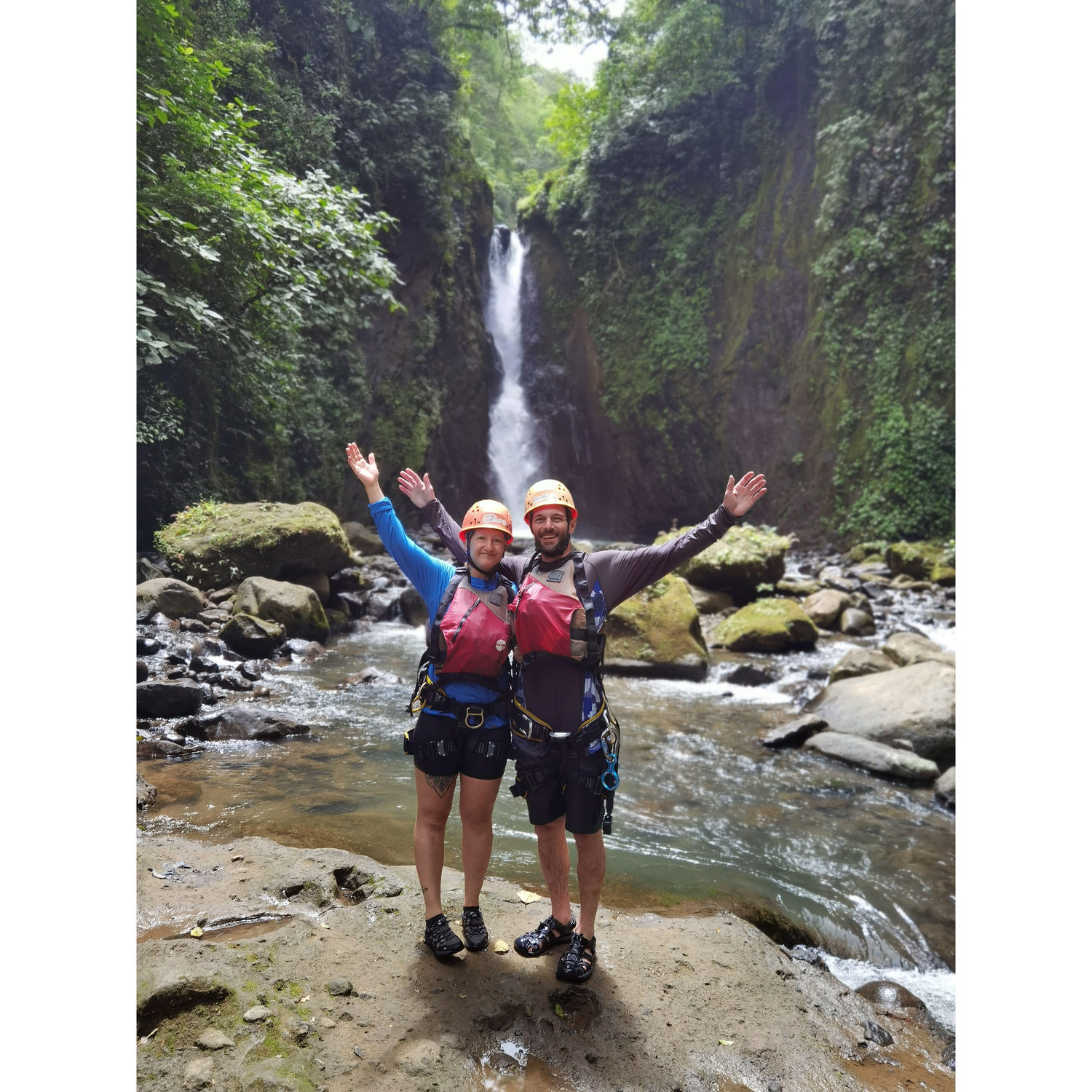 Rappelling waterfalls in Costa Rica