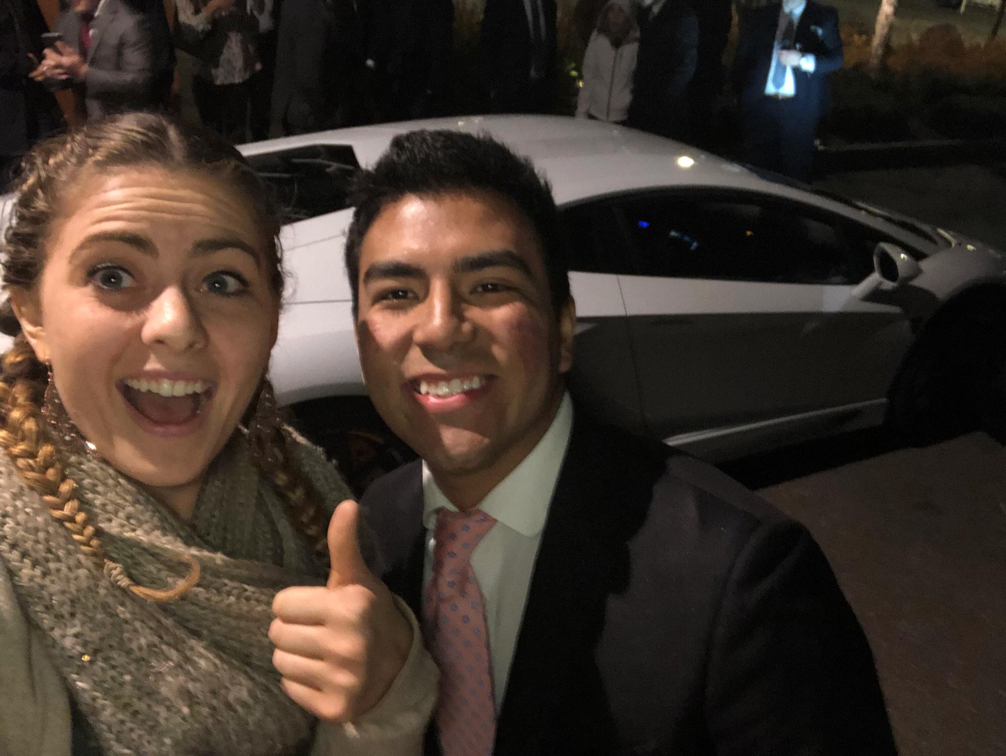 Yeah. We only just sat in hundred thousand dollar Lambo. No big deal. :))))