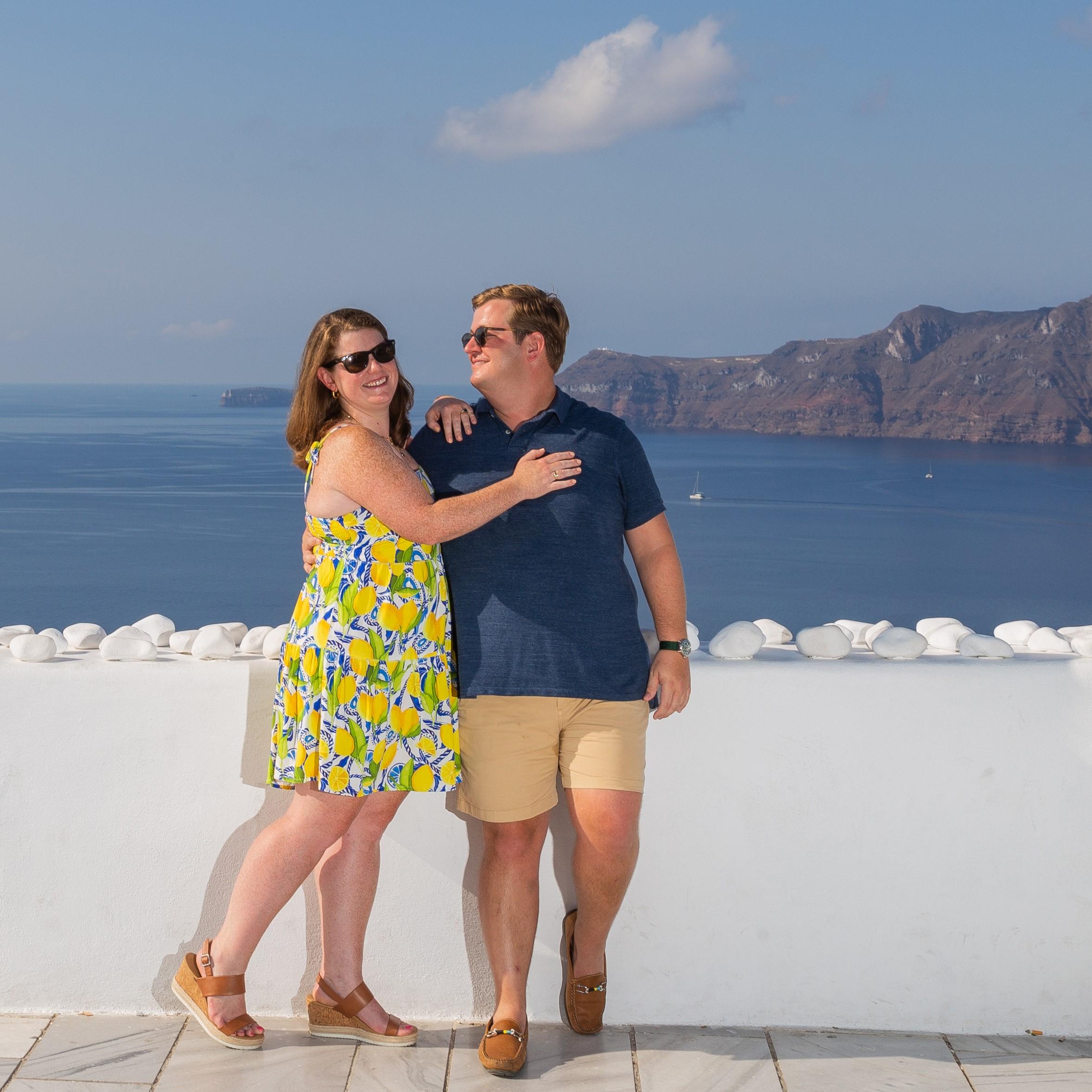 Engagement Photo Shoot, Santorini.  August 2022.