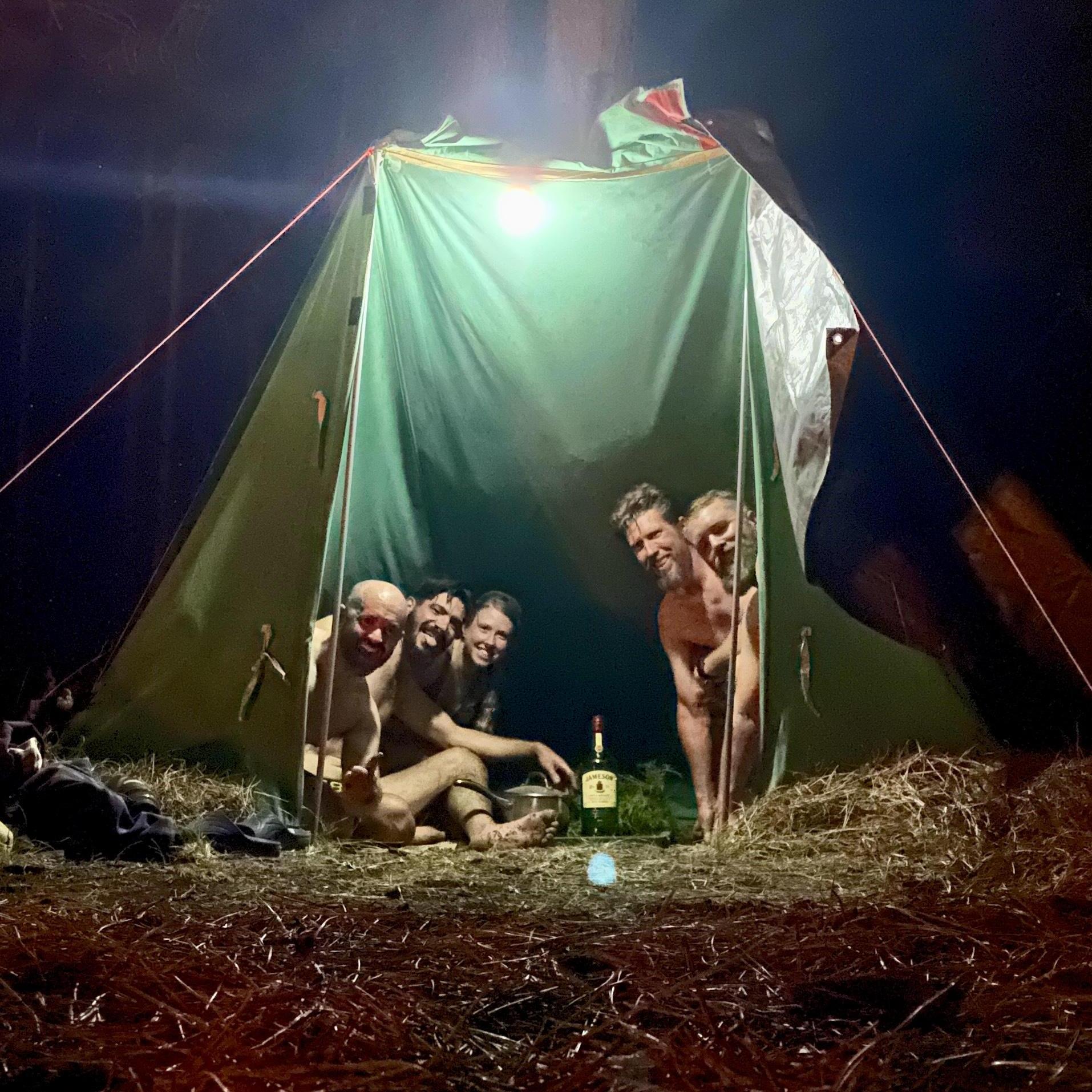 Mike's camping sauna - exquisite!