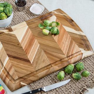 Acacia Herringbone Cutting & Serving Board
