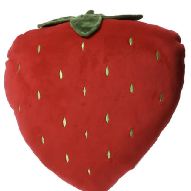 Room2Room Strawberry Shaped Plush Throw Pillow 14 Inch