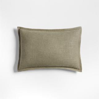 Organic Laundered Linen Throw Pillow Cover