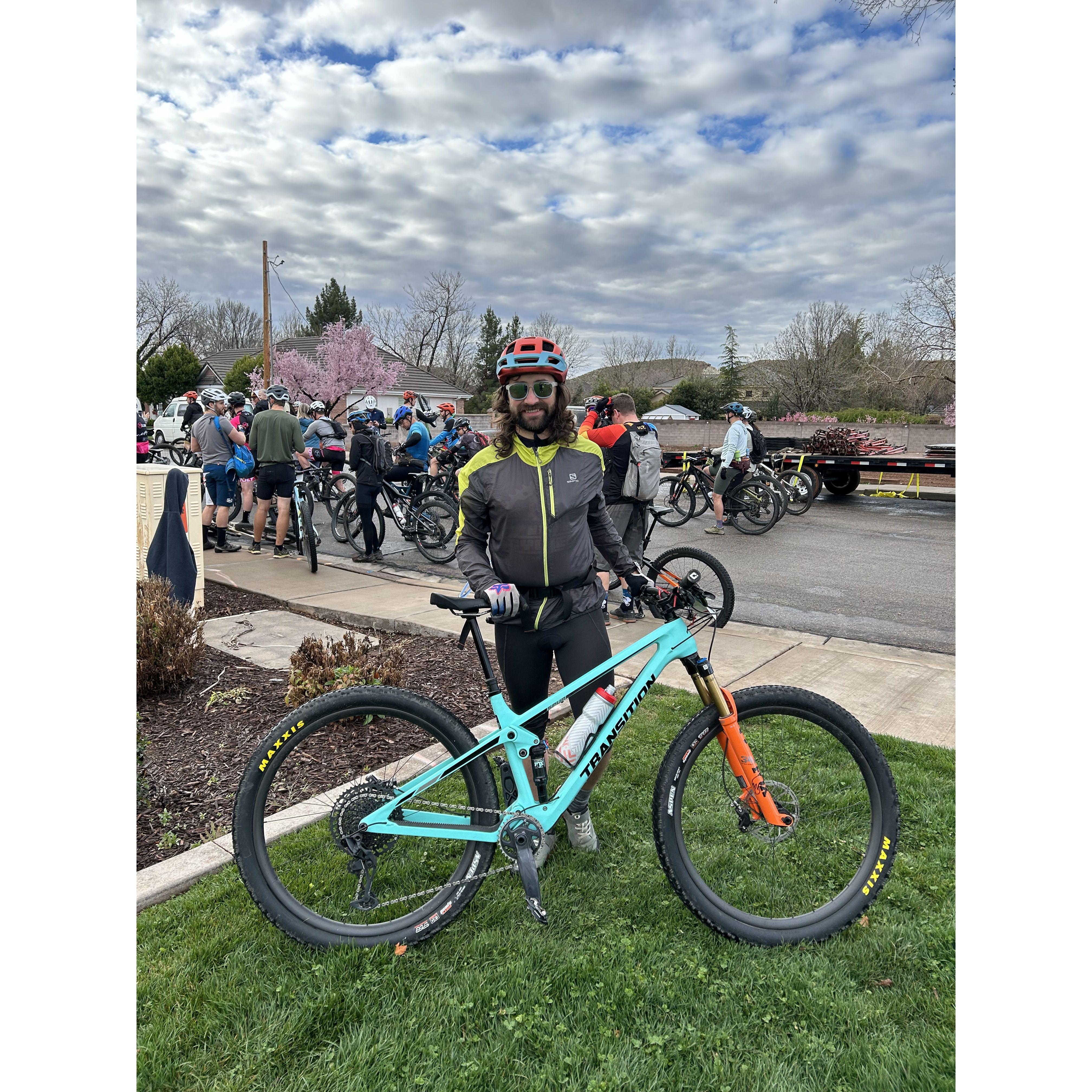 Raph before the True Grit MTB race in Utah