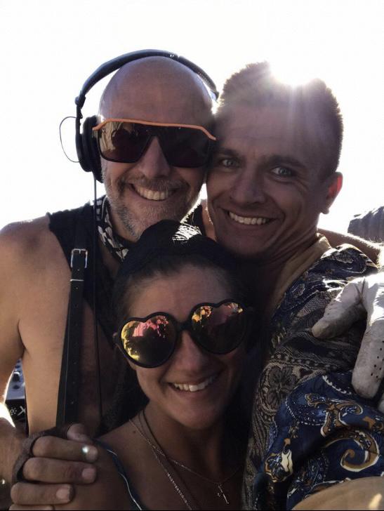 Beautiful dreams really do come true! Our most magical morning at Burning Man with Lee Burridge playing sunrise!♥️🌅