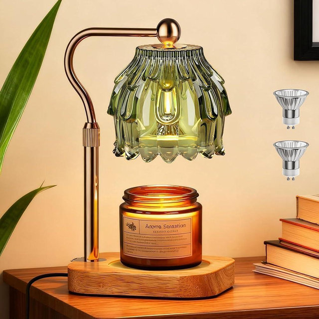 Candle Warmer Lamp with Timer Dimmer - Christmas Birthday Gift for Women Mom, Electric Wax Melter Warmer Adjustable Height for Jar Candles Housing Warming Home Decor