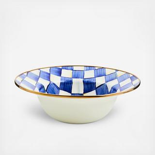 Royal Check Enamel Serving Bowl