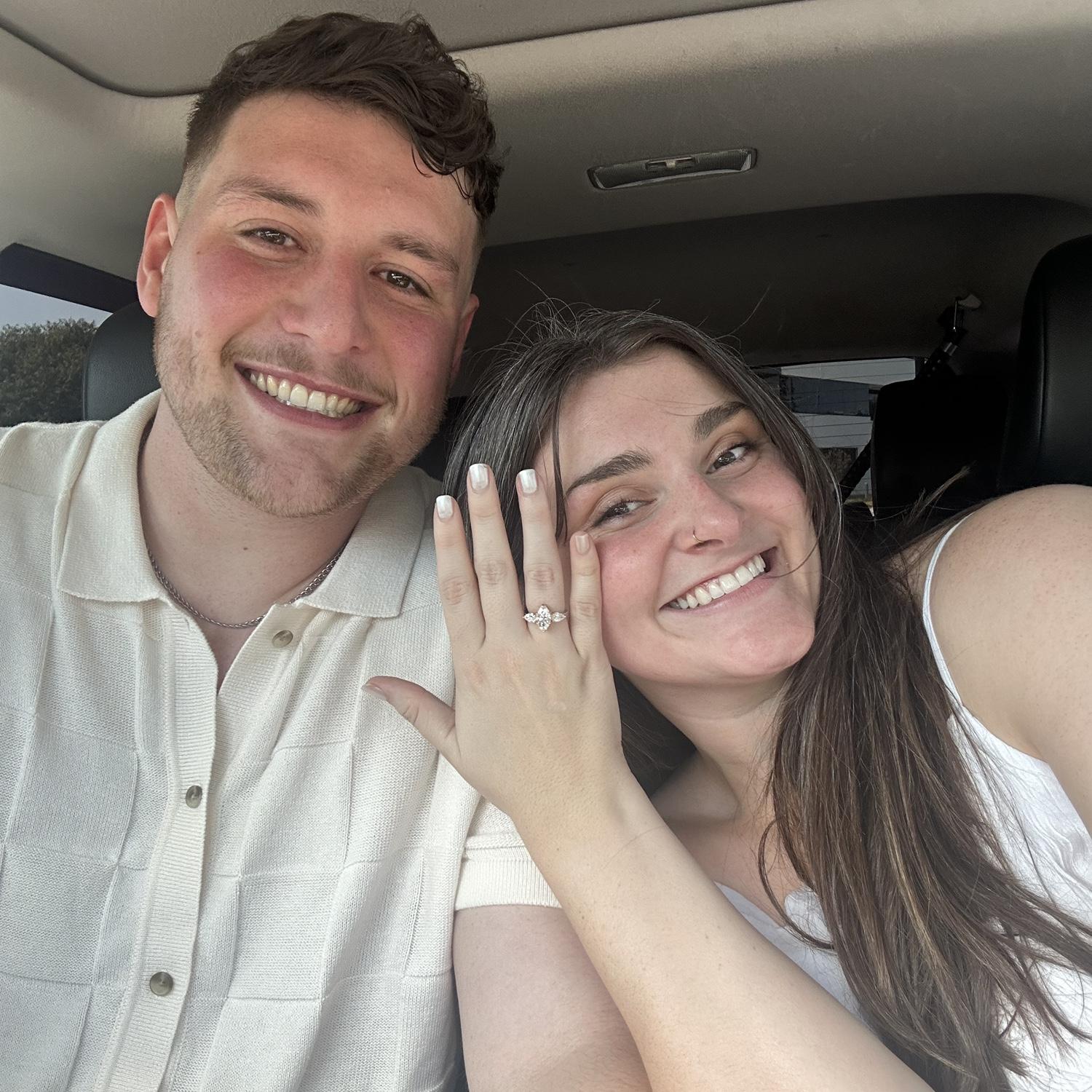 First selfie ENGAGED!!! Happiest day ever!!!!!