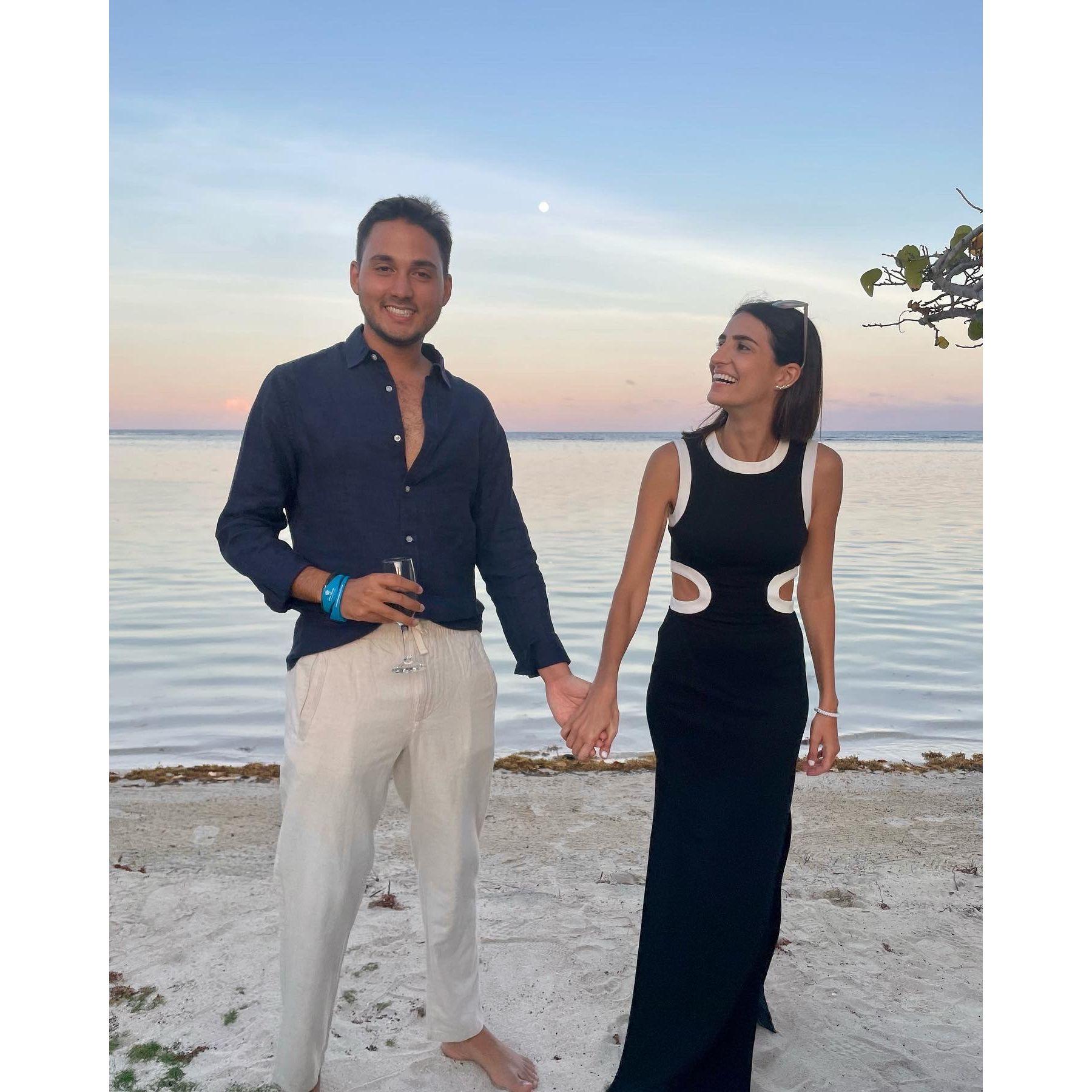 2022 -  One of our many sunset dates at our favorite place, Roatan