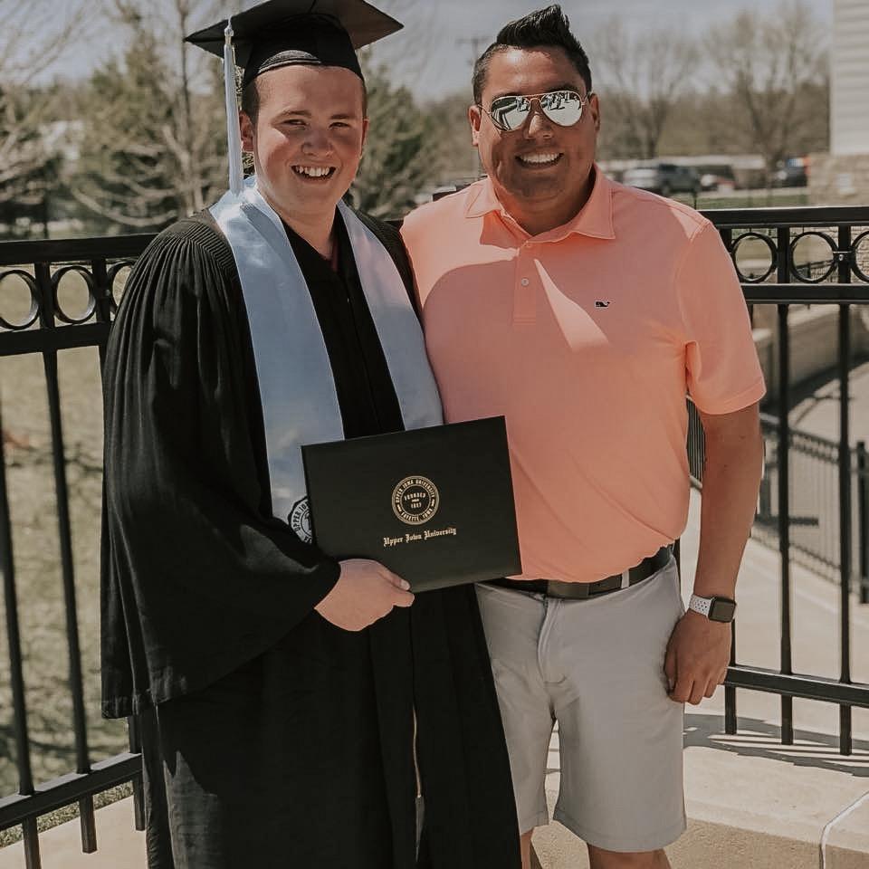 Benton's graduation from Upper Iowa.