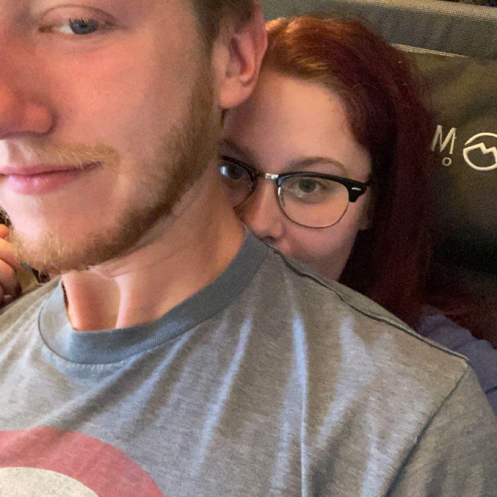 Cooper is just sitting on me in his parent's living room