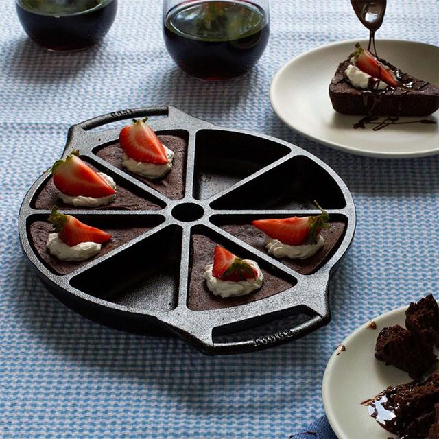 Lodge Cast Iron Wedge Pan with Silicone Handles
