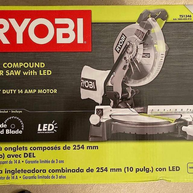 Ryobi 10 in. Compound Miter Saw with10 IN. COMPOUND MITER SAW WITH LED LED
