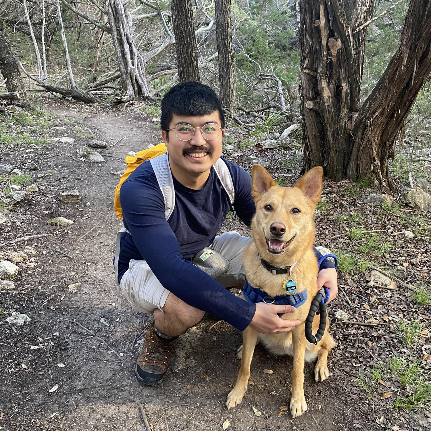 Michael's turn for a picture with Penny!