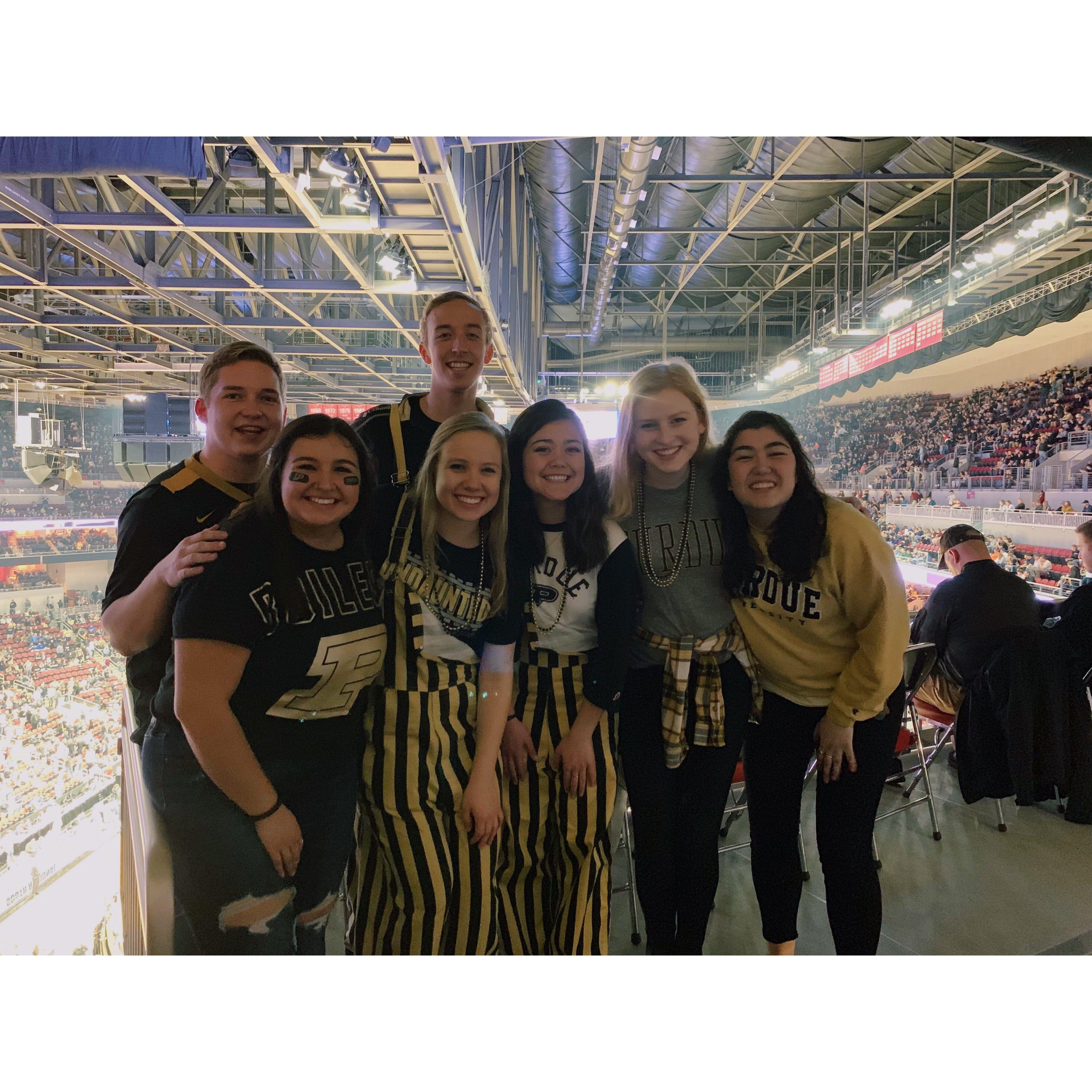 Watching Purdue Basketball at the Elite 8 in Louisville, Kentucky during our Junior Year