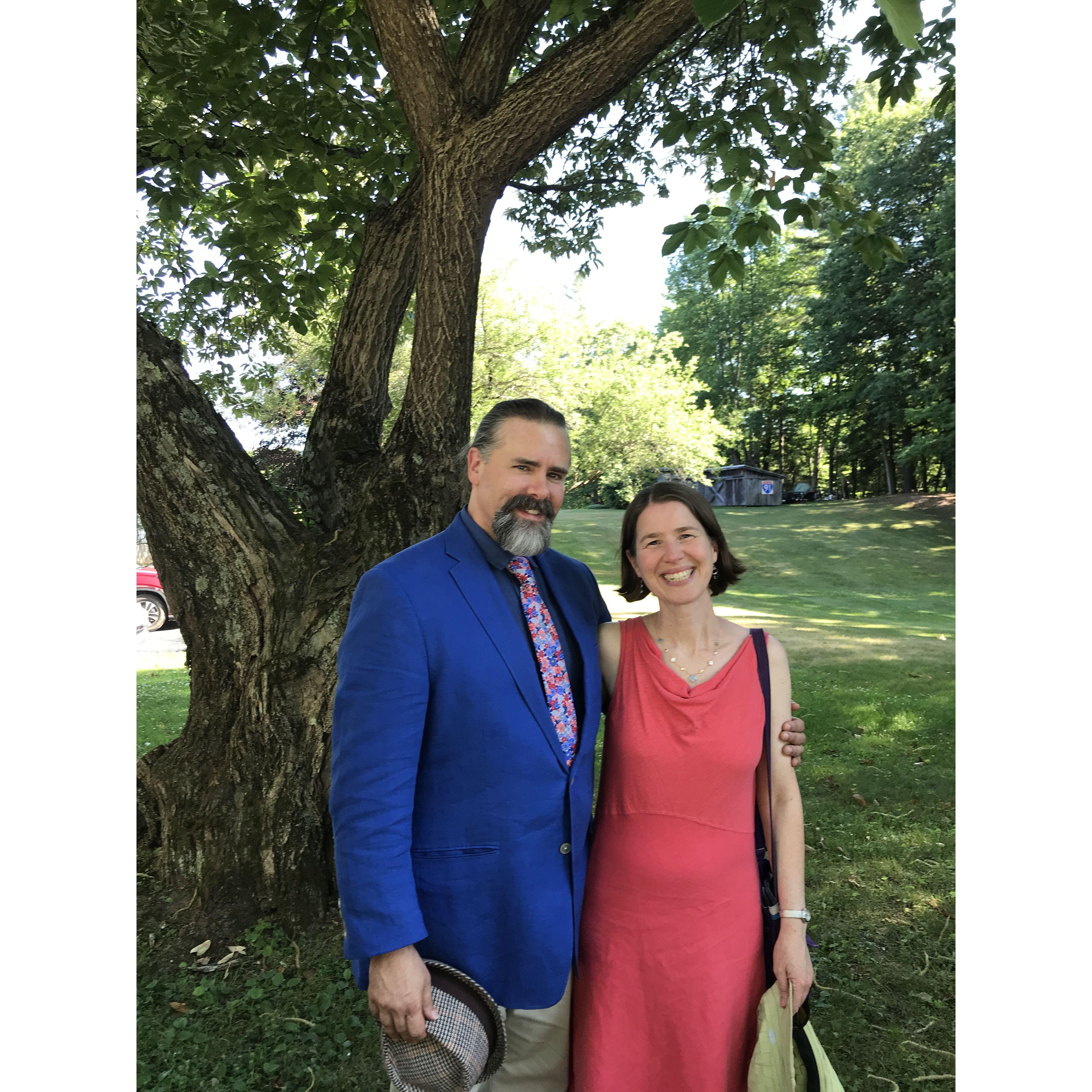 All dressed up for Bethany and Mandy's wedding in Vermont
