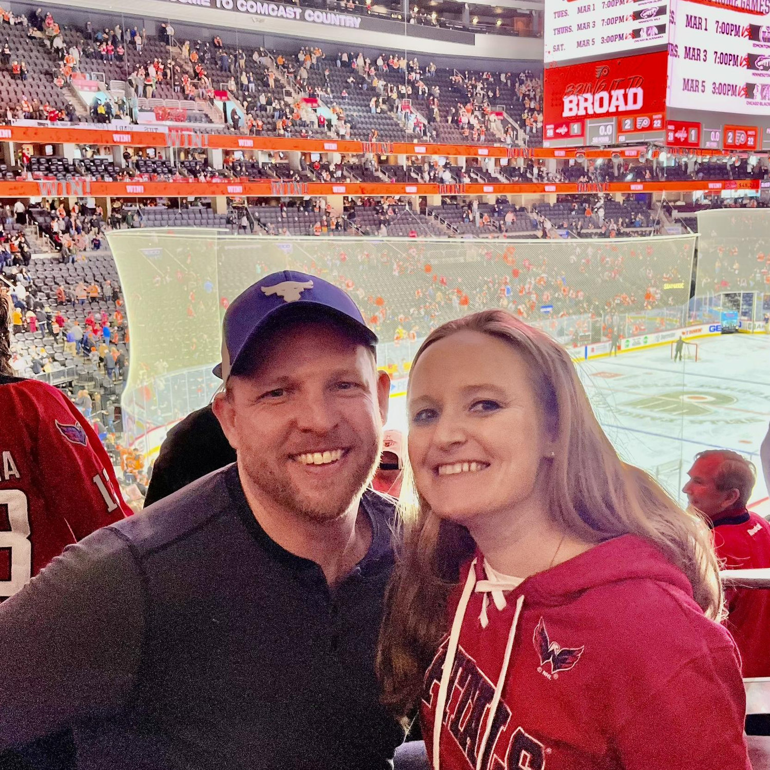 Celebrating Rony’s 40th Birthday at a Cap’s game in Philly! February 2022.