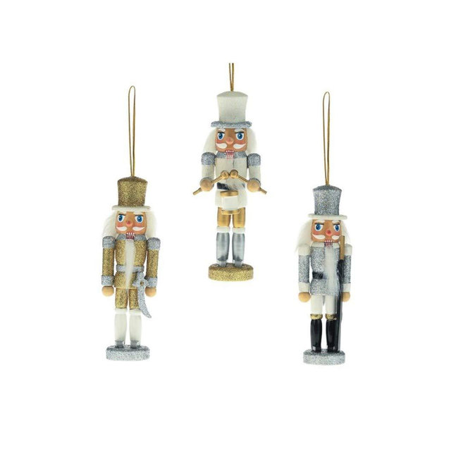 Kurt Adler - Silver & Gold Nutcracker Ornament