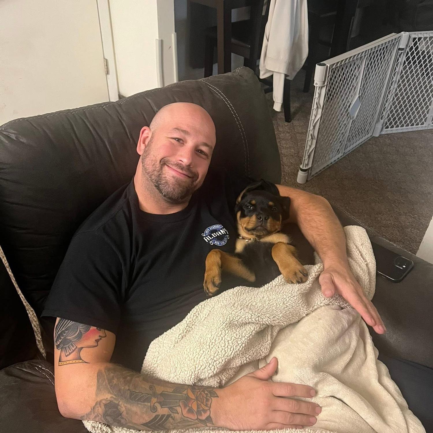Snuggles with Dad