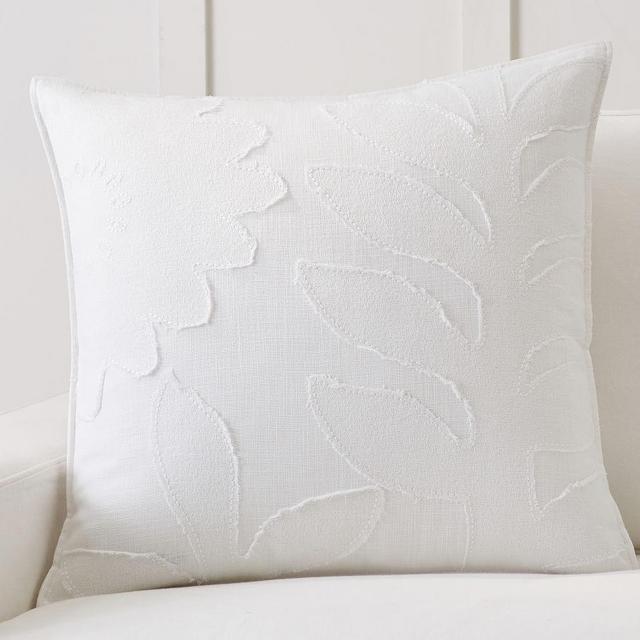 Lilo Embroidered Pillow Cover, 24 x 24", White