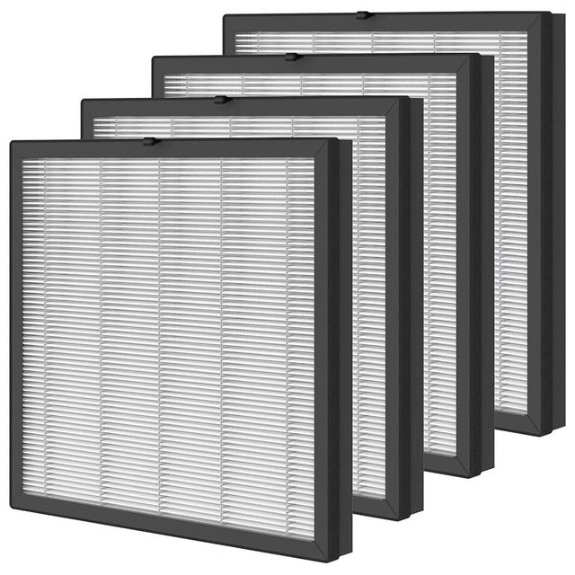 XBWW 4 Packs Replacement Air Filter Compatible with AMEIFU G3 (Sferf-30) & VEWIOR A3 Purifier with 3 Stages True HEPA, Activated Carbon Filter and pre-Filter