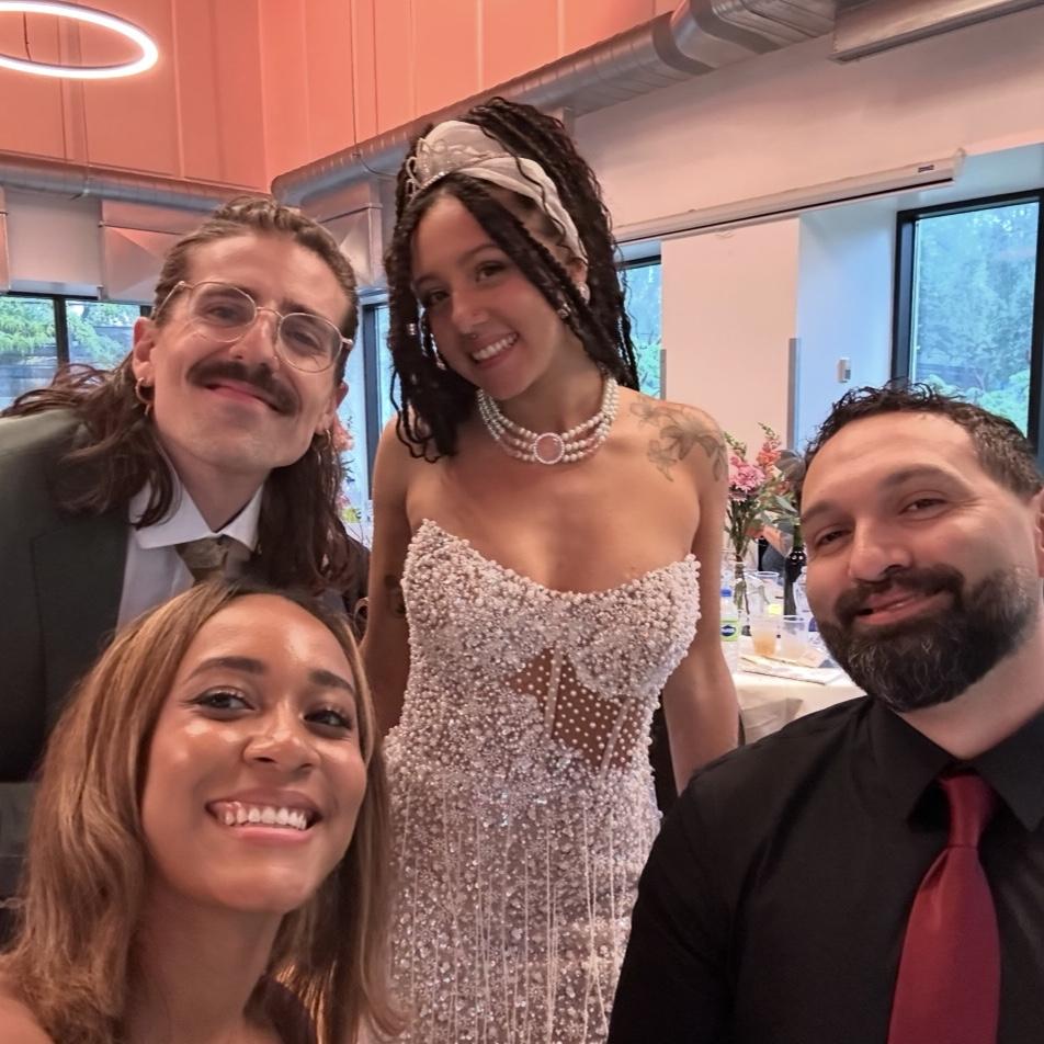 Newlyweds Amelya and Emmanuel. Aliyah  and Abe celebrating their love.