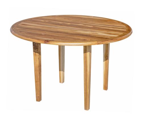 EcoDecors Indoor Outdoor Teak Oasis™ Round Dining Table - 48 inch Diameter