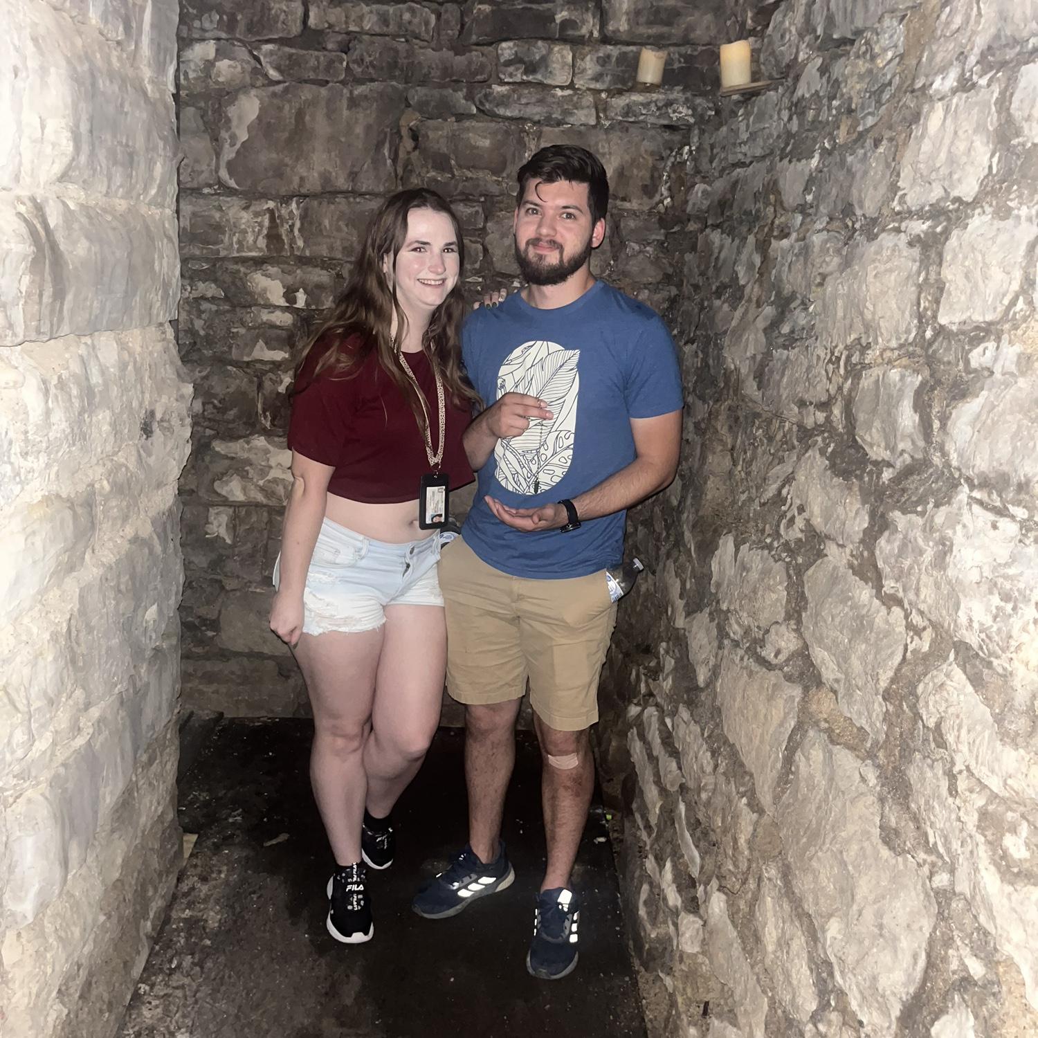 This is where we learned just how different we are, on a ghost tour, in a catacombs.