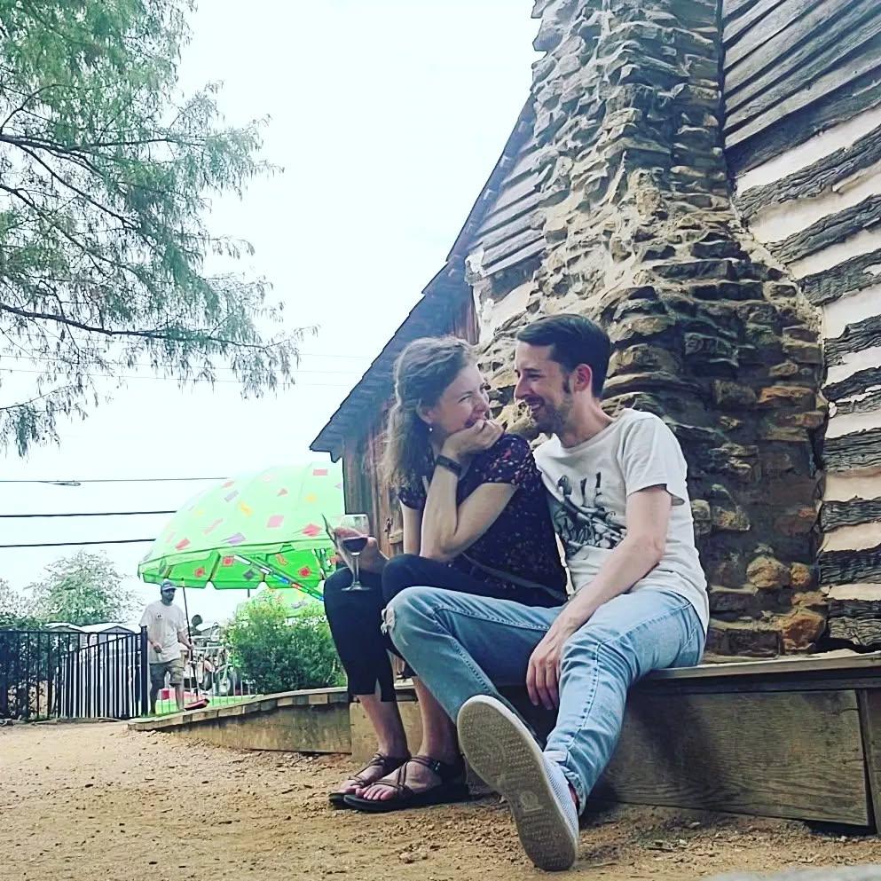 Taking a break during Grapefest in Grapevine. September 2023