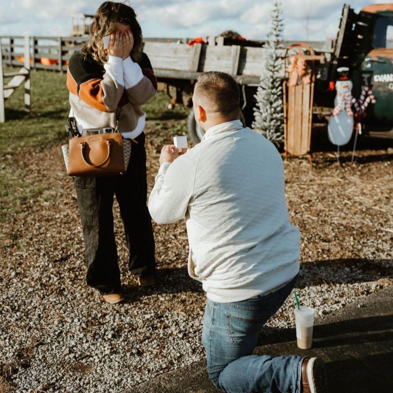 If you know me at all, You know i thought that this was any typical day, so naturally I hand chad my coffee as i check out the bracelet he made me to ask me to marry him, so the coffee made the photo