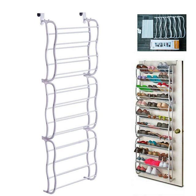 Fancy Buying Over The Door Shoe Rack Holder - 36 Pair Shoes Hanging Shelf Storage Shoe Organizer with Hooks