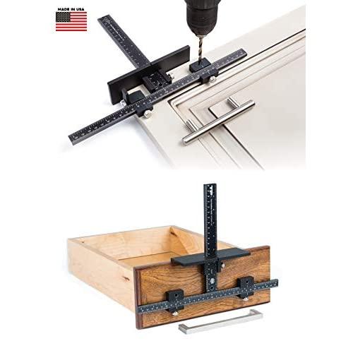 The Original Cabinet Hardware Jig Tool - Drill Template Guide for Door and Drawer Handle + Knob + Pull Installation - TP-1934 by True Position Tools