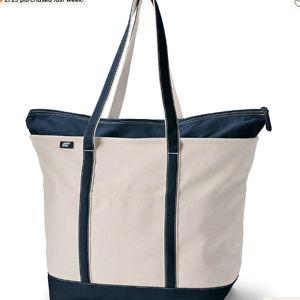 Extra Large 5 Pocket Open Top Canvas Tote Bag