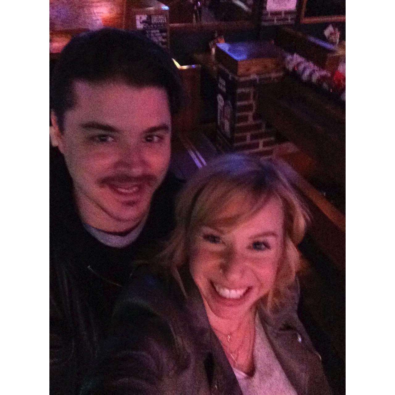 Our first NYE together, flew to see each other just as the countdown began
