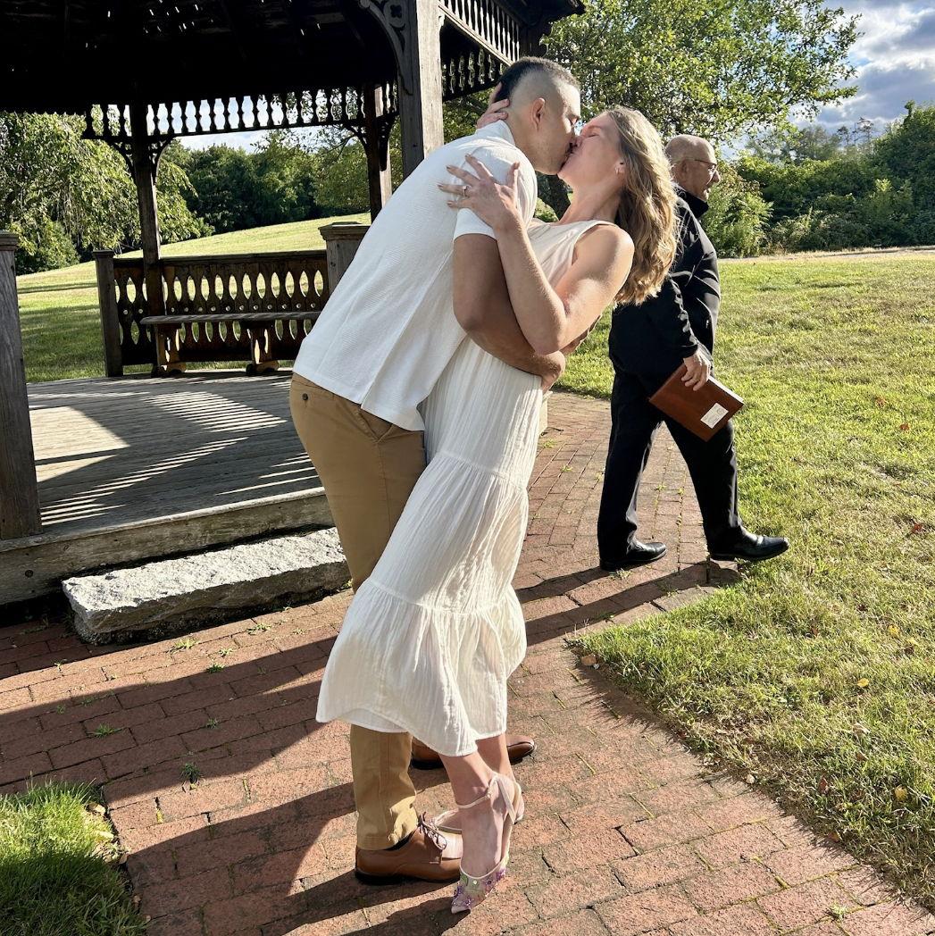 "You may now kiss the bride!" - Spencer, MA 08.2025
