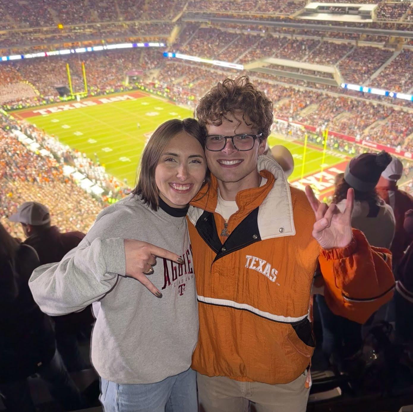 Attending the Texas A&M vs Texas rivalry game together in our last semesters of college (the first after its 13 year hiatus!)