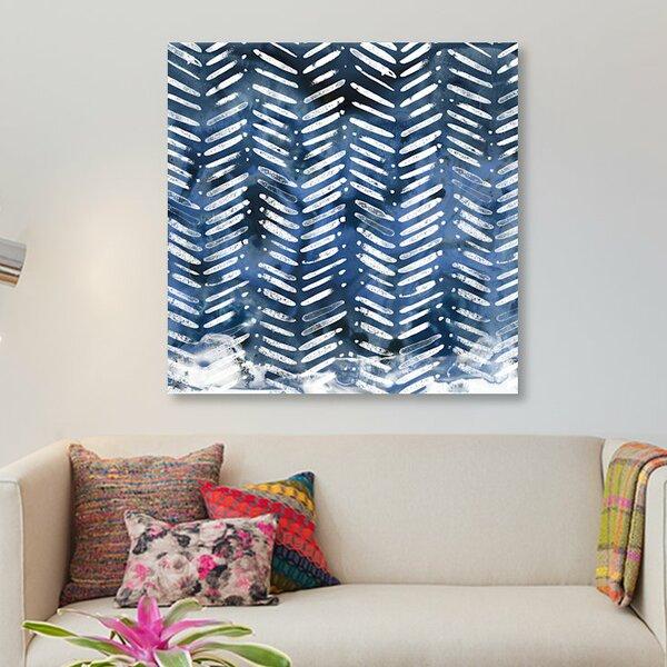 Indigo Impression IX by June Erica Vess - Wrapped Canvas Graphic Art Print